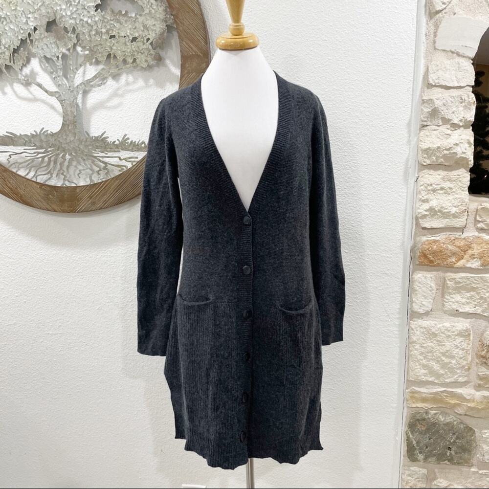 NWT The Cashmere Project Oversized Long Cardigan Sweater Gray Onyx Medium